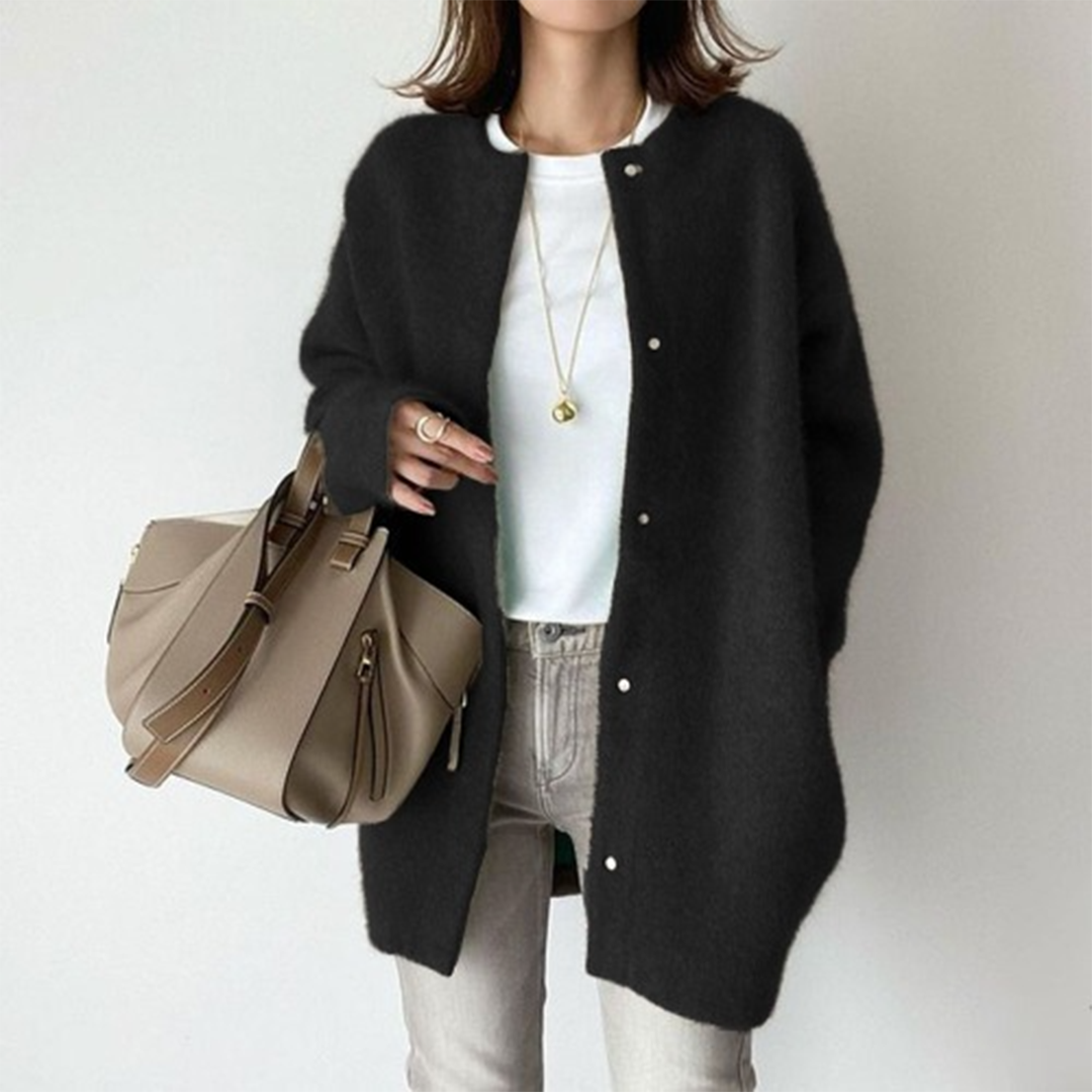 Women’s Coat | Loose Fit | Elegant Button-Front Design