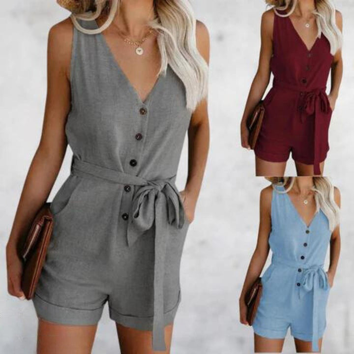 Women’s Short Romper | Sleeveless & Stylish | Comfortable Summer Fit | Polyester