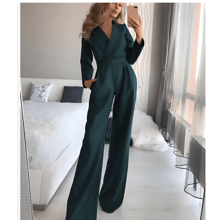 Women’s Jumpsuit | Wide Shoulder Straps | Flattering Fit | Acetate