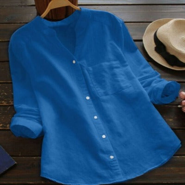 Women’s Casual Blouse | Loose Fit & Breathable Fabric | Everyday Elegance | Linen