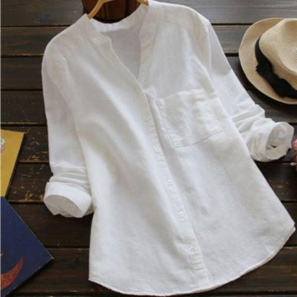 Women’s Casual Blouse | Loose Fit & Breathable Fabric | Everyday Elegance | Linen