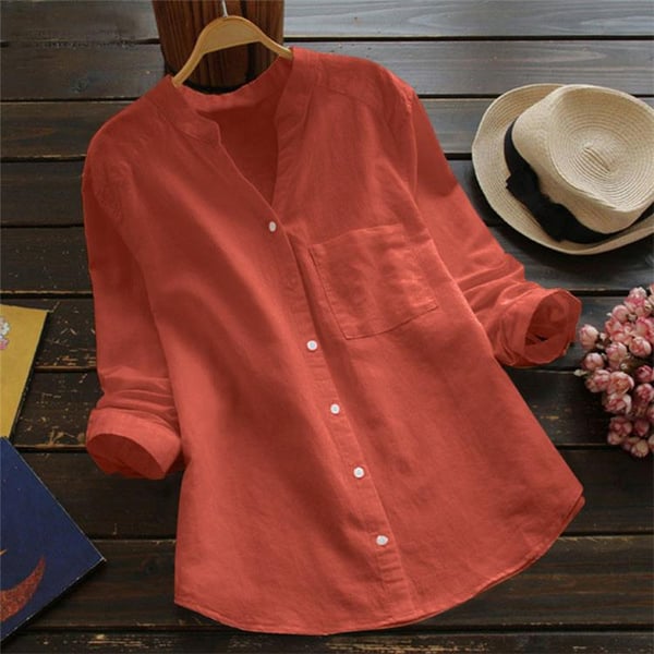 Women’s Casual Blouse | Loose Fit & Breathable Fabric | Everyday Elegance | Linen