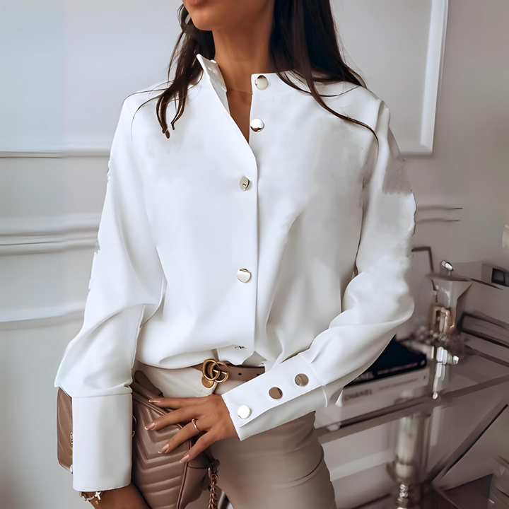 Women’s Button-Down Shirt | Casual Fit & Elegant Detail | Flattering Everyday Style | Cotton Blend