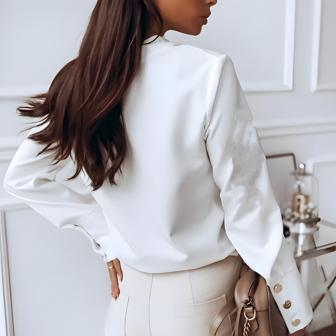 Women’s Button-Down Shirt | Casual Fit & Elegant Detail | Flattering Everyday Style | Cotton Blend