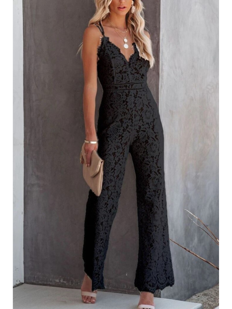 Women's Jumpsuit | V-Neck & Elegant Fit | Lightweight & Breathable | Polyester