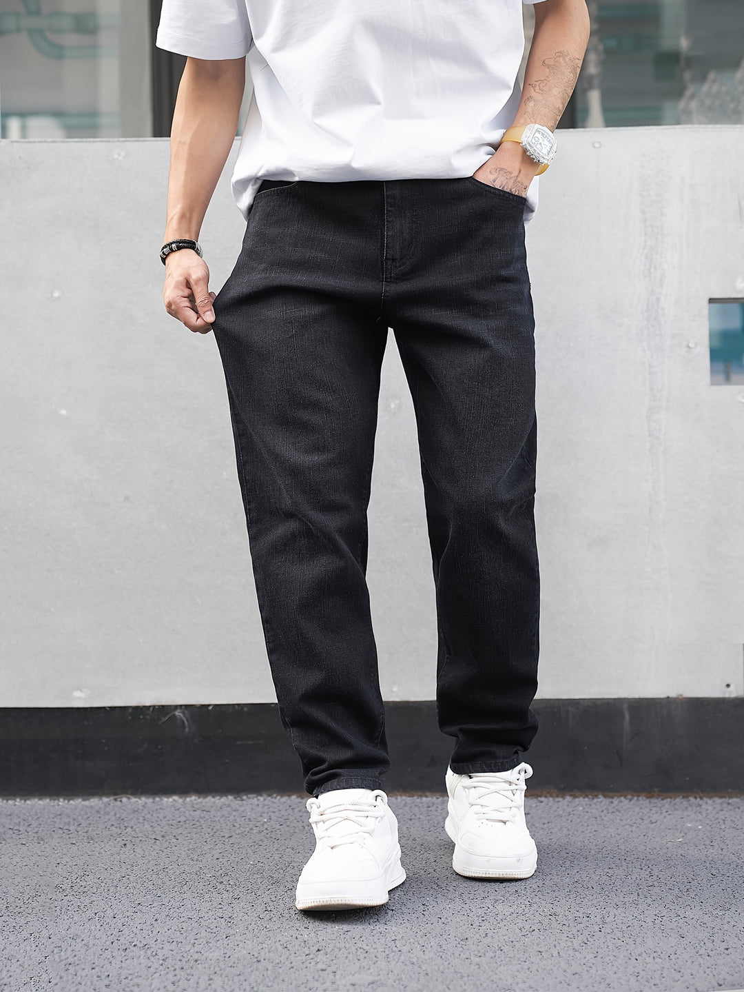 Men's Jeans | Straight Leg & Washed Look | Medium Stretch | Casual & Outdoor