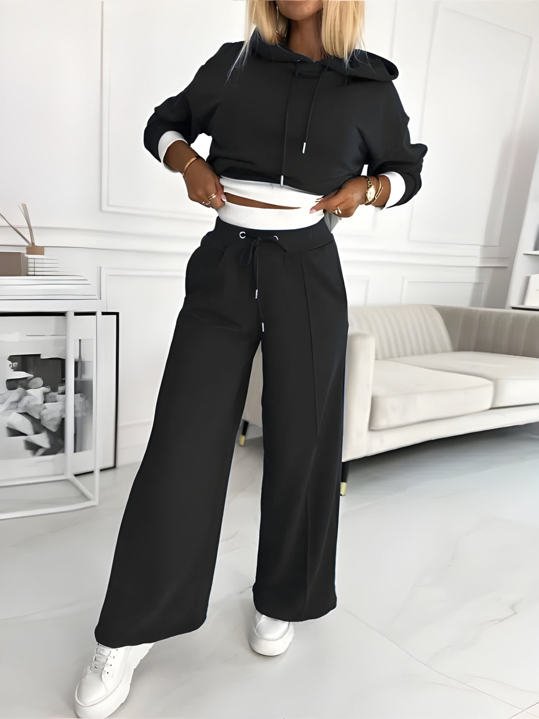 Women's Hoodie & Pants Set | Soft Comfort | Versatile Elegance | Polyester