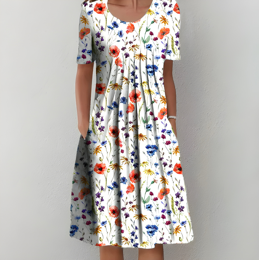 Women's Printed Dress | Vibrant Style | Relaxed Fit |  Polyester Fiber
