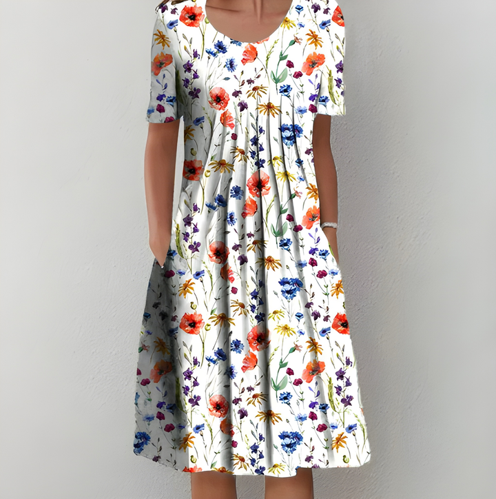 Women's Printed Dress | Vibrant Style | Relaxed Fit |  Polyester Fiber