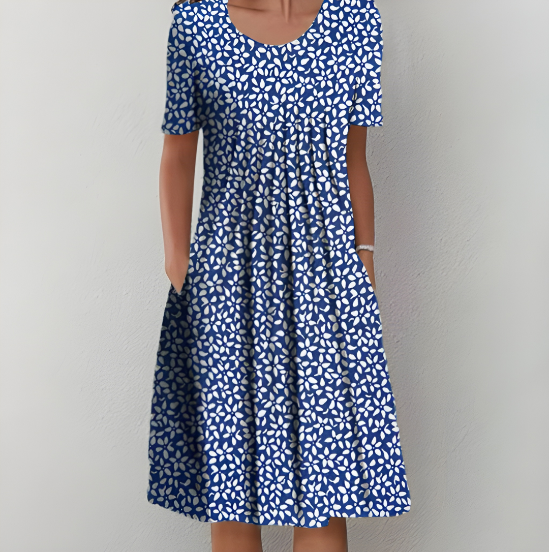 Women's Printed Dress | Vibrant Style | Relaxed Fit |  Polyester Fiber