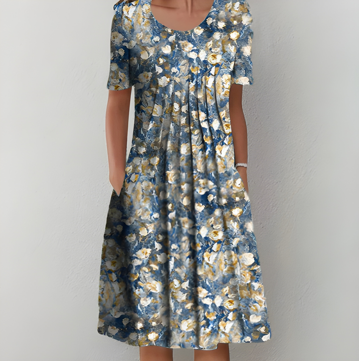 Women's Printed Dress | Vibrant Style | Relaxed Fit |  Polyester Fiber