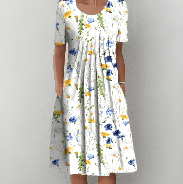 Women's Printed Dress | Vibrant Style | Relaxed Fit |  Polyester Fiber