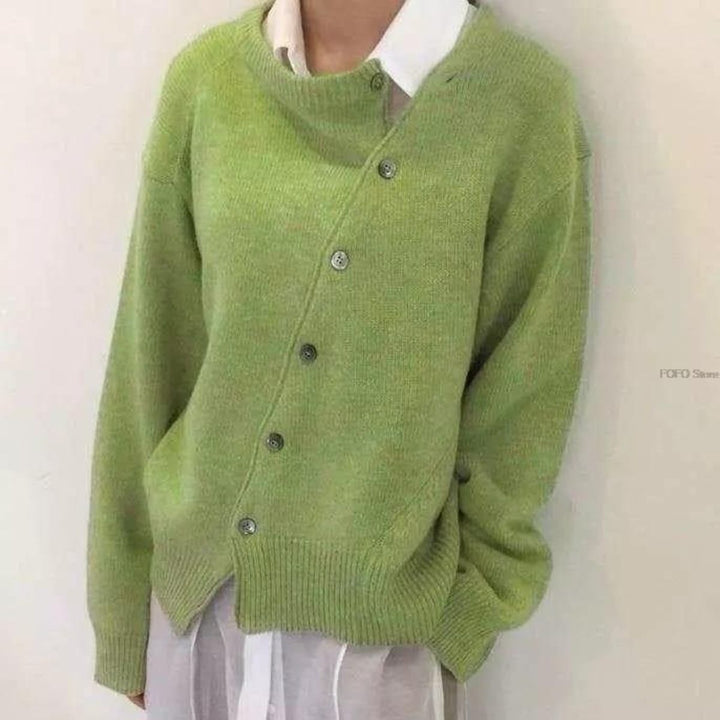 Women's Cashmere Wrap Cardigan | Asymmetric Button Detail | Soft & Warm | Elegant Fit