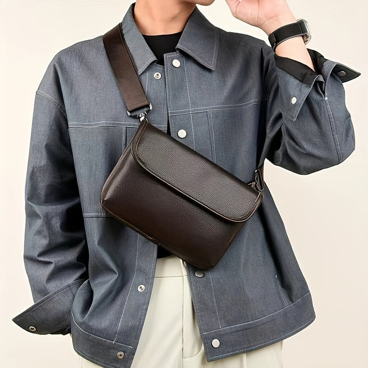 Men's Shoulder Bag | Premium Cowhide Leather | Stylish Colors & Casual Design | For Daily Use