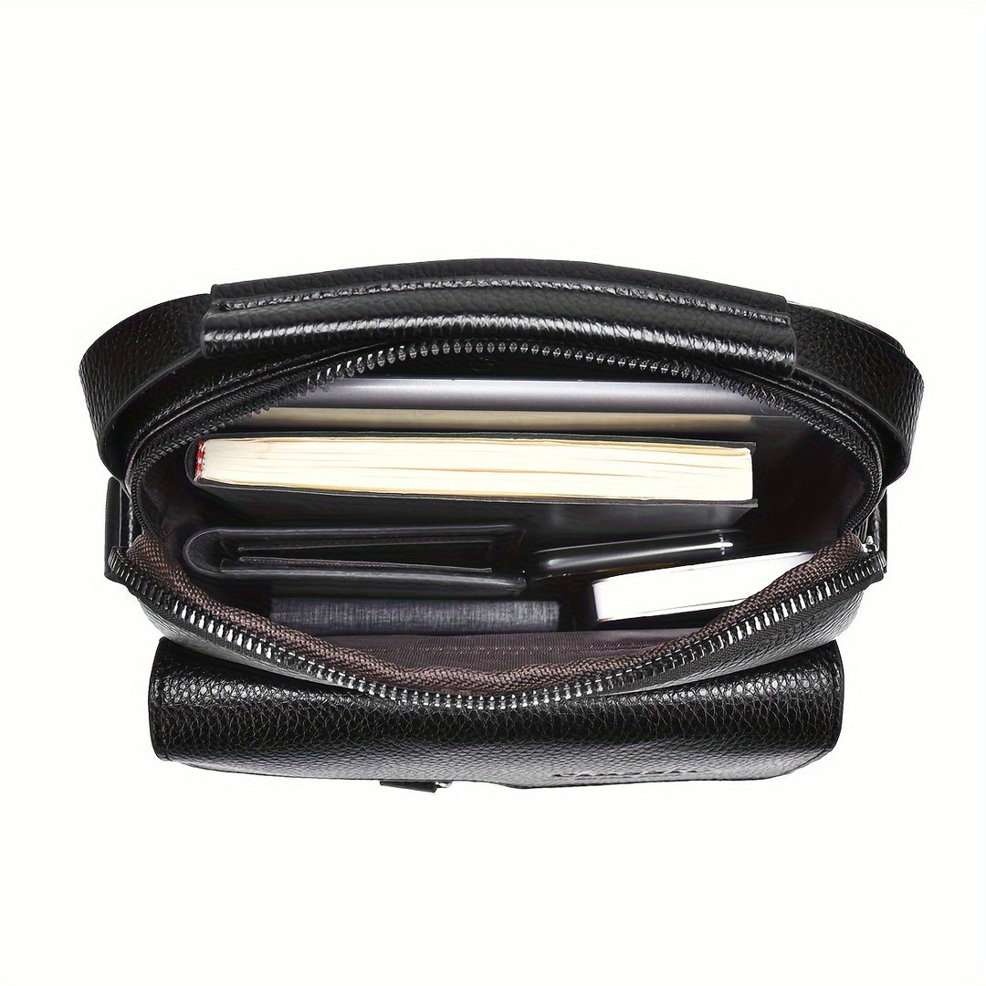 Men's Shoulder Bag | Vintage Design | Multiple Compartments & Detachable Strap