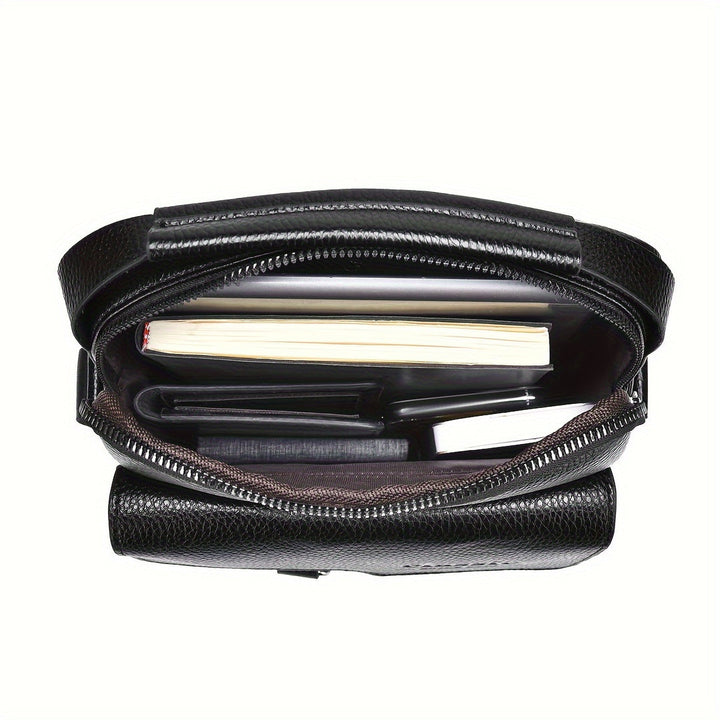 Men's Shoulder Bag | Vintage Design | Multiple Compartments & Detachable Strap