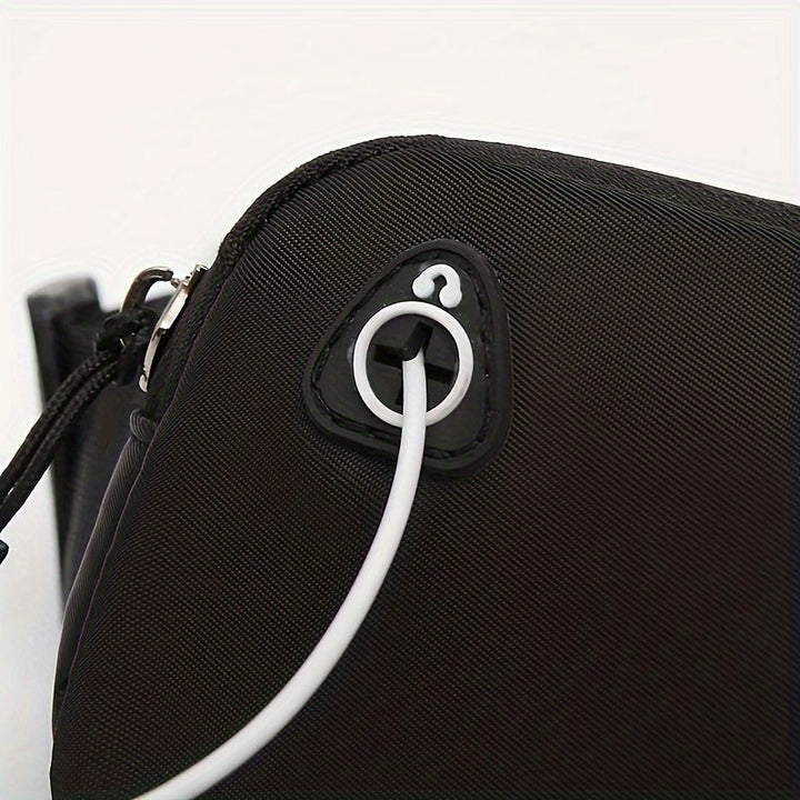 Men's Waist Bag | Sporty & Lightweight | Dual Storage Layer & Earphone Pocket | Nylon