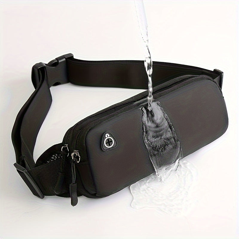Men's Waist Bag | Sporty & Lightweight | Dual Storage Layer & Earphone Pocket | Nylon