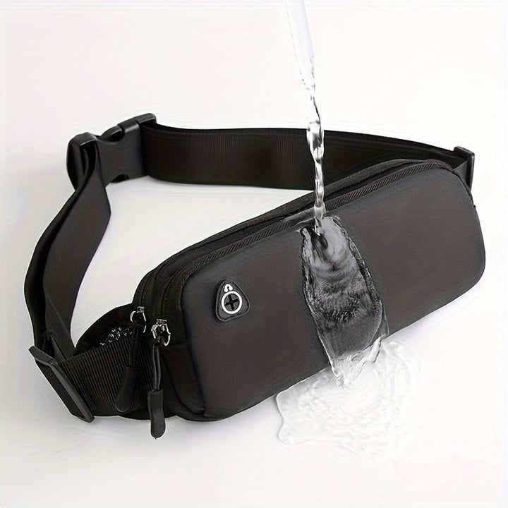 Men's Waist Bag | Sporty & Lightweight | Dual Storage Layer & Earphone Pocket | Nylon