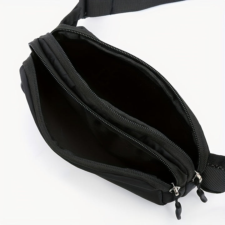 Men's Waist Bag | Sporty & Lightweight | Dual Storage Layer & Earphone Pocket | Nylon