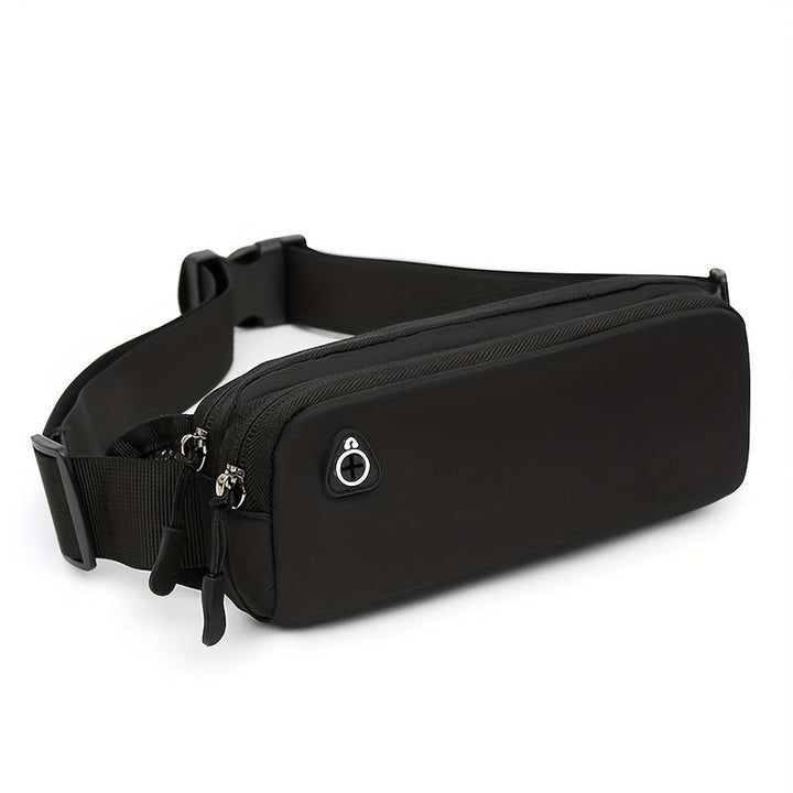 Men's Waist Bag | Sporty & Lightweight | Dual Storage Layer & Earphone Pocket | Nylon
