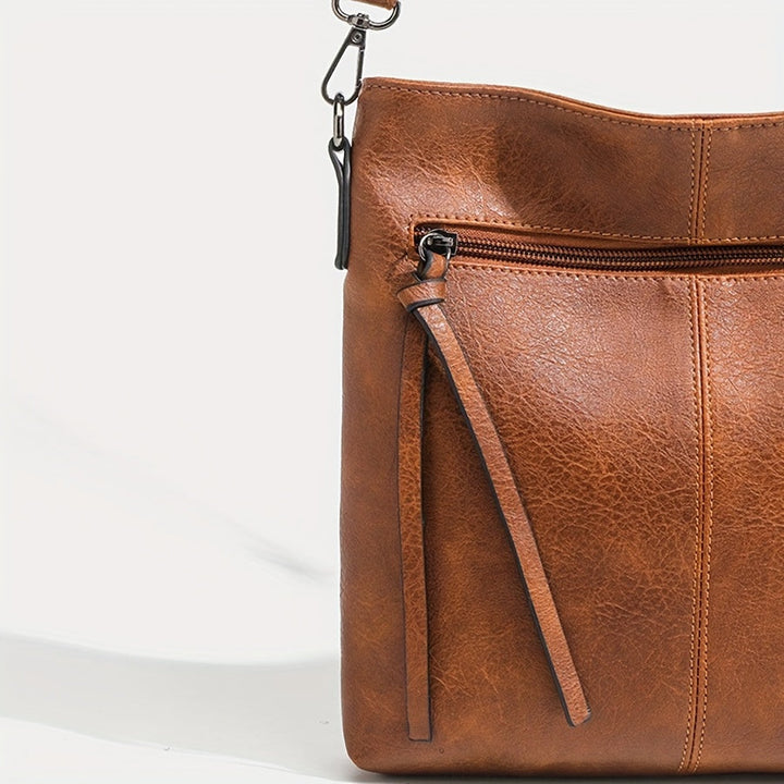 Men's Messenger Bag | Urban Style & Solid Design | PU with Zipper Closure