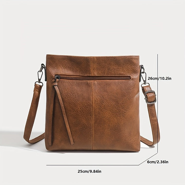 Men's Messenger Bag | Urban Style & Solid Design | PU with Zipper Closure