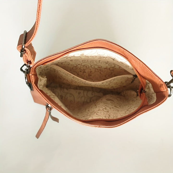 Men's Messenger Bag | Urban Style & Solid Design | PU with Zipper Closure