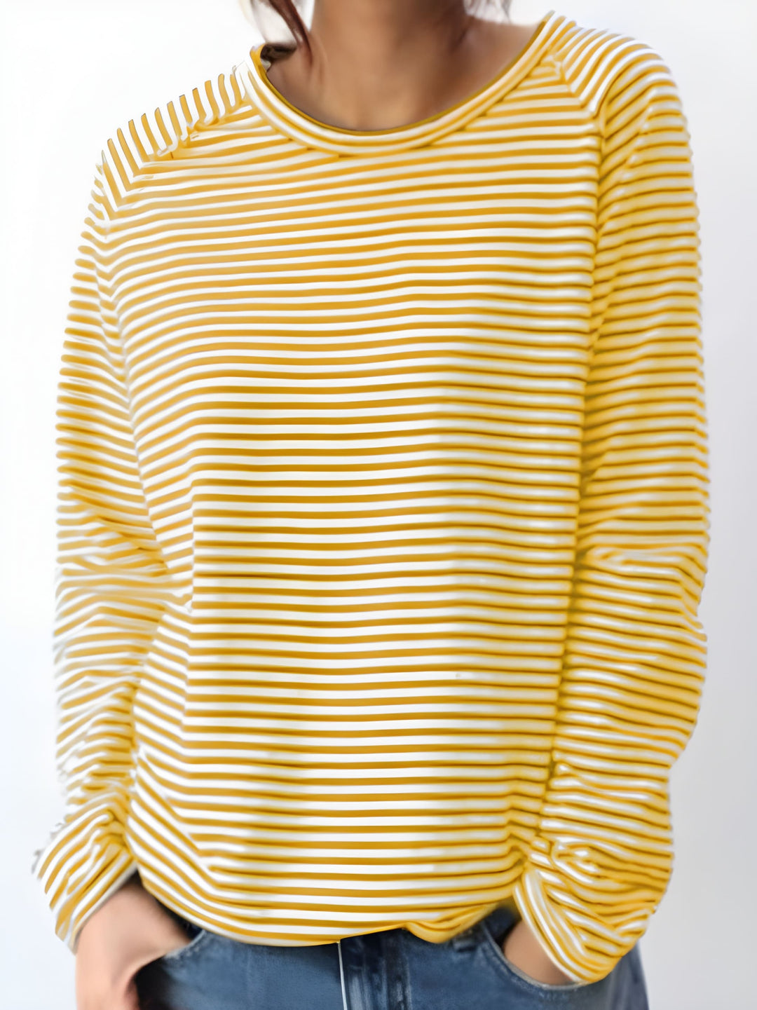 Women's Long Sleeve Top | Classic Black & White | Minimalist Design | Soft Cotton Blend