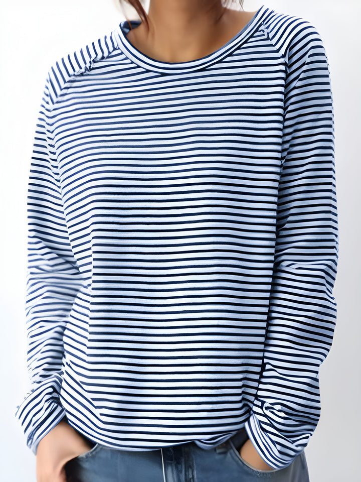 Women's Long Sleeve Top | Classic Black & White | Minimalist Design | Soft Cotton Blend