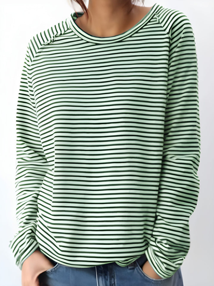 Women's Long Sleeve Top | Classic Black & White | Minimalist Design | Soft Cotton Blend
