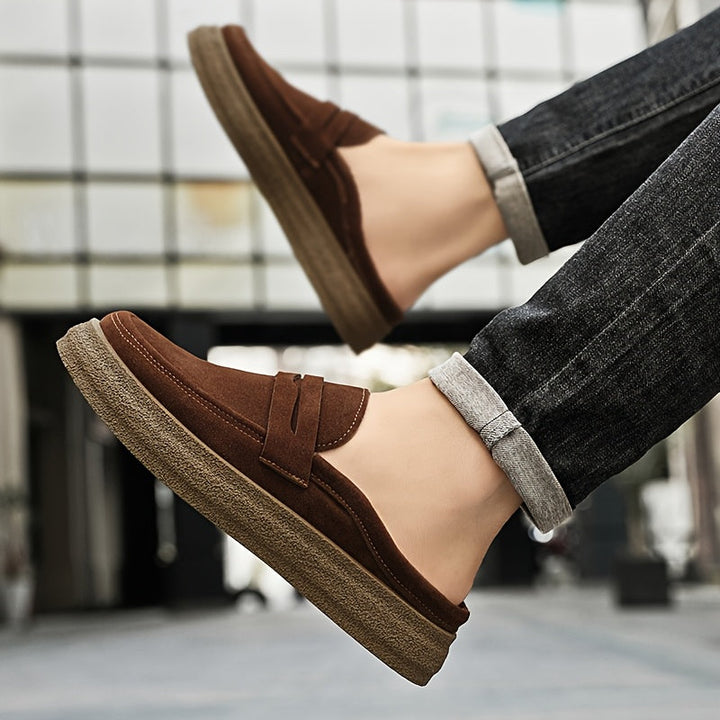 Men’s Slip-On Sneakers | Thick Sole & Comfortable Fit | For Walking & Daily Wear | EVA & Rubber