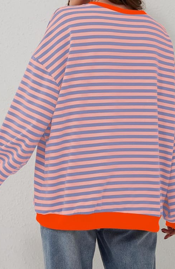 Oversized Striped Sweater for Women | Relaxed Fit | Trendy Everyday Look | Versatile Style
