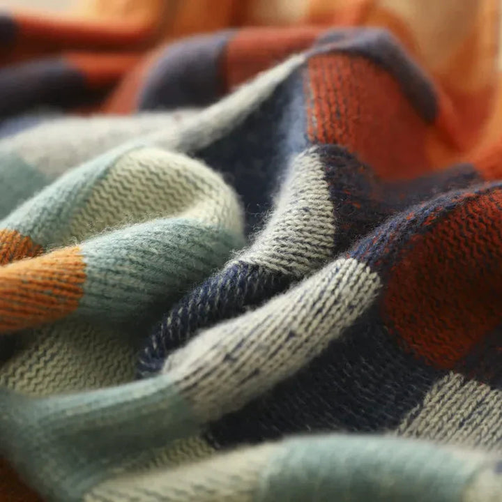 Cashmere Patchwork Turtleneck | Elegant Fit | Soft & Warm | Couture-Inspired Style
