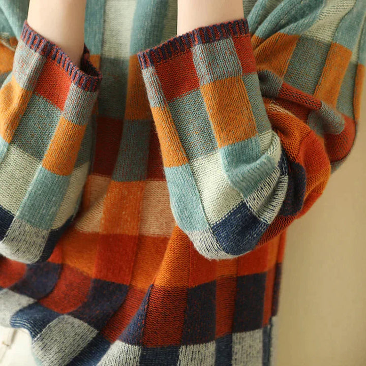 Cashmere Patchwork Turtleneck | Elegant Fit | Soft & Warm | Couture-Inspired Style