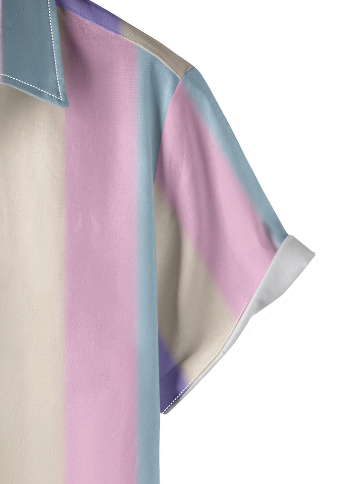 Men’s Shirt | Striped Design | Regular Fit & Summer Look | Polyester
