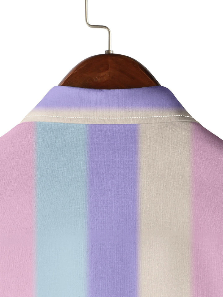 Men’s Shirt | Striped Design | Regular Fit & Summer Look | Polyester