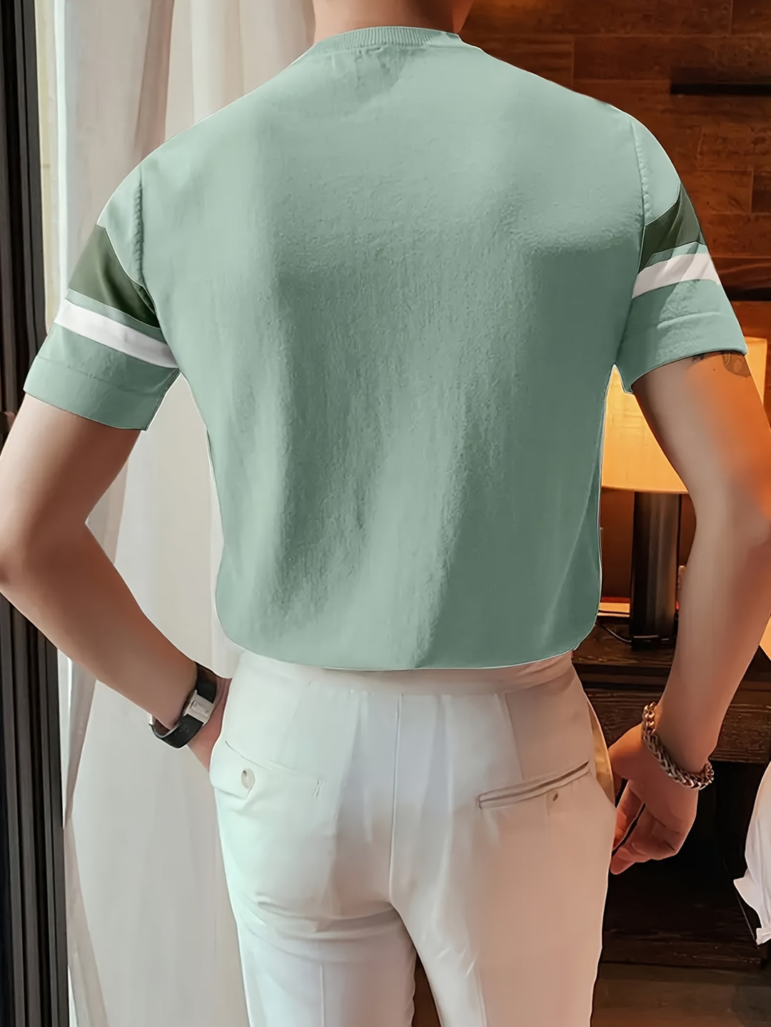 Men’s Shirt | Colorblock Design | Sporty Knitwear & Lightweight | Rayon