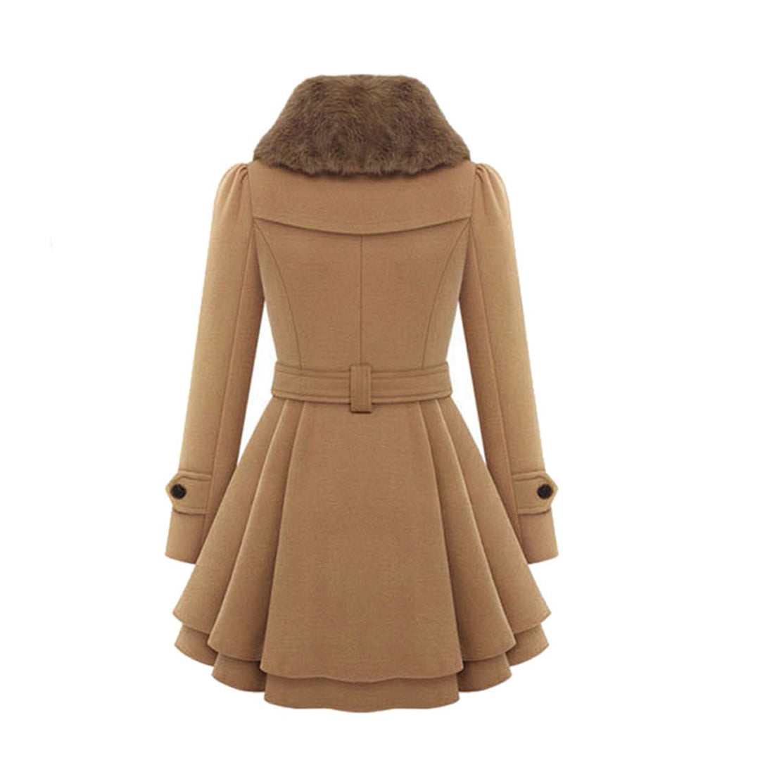 Women’s Winter Coat | Stylish & Cozy | Faux Fur Collar | Polyester & Rayon
