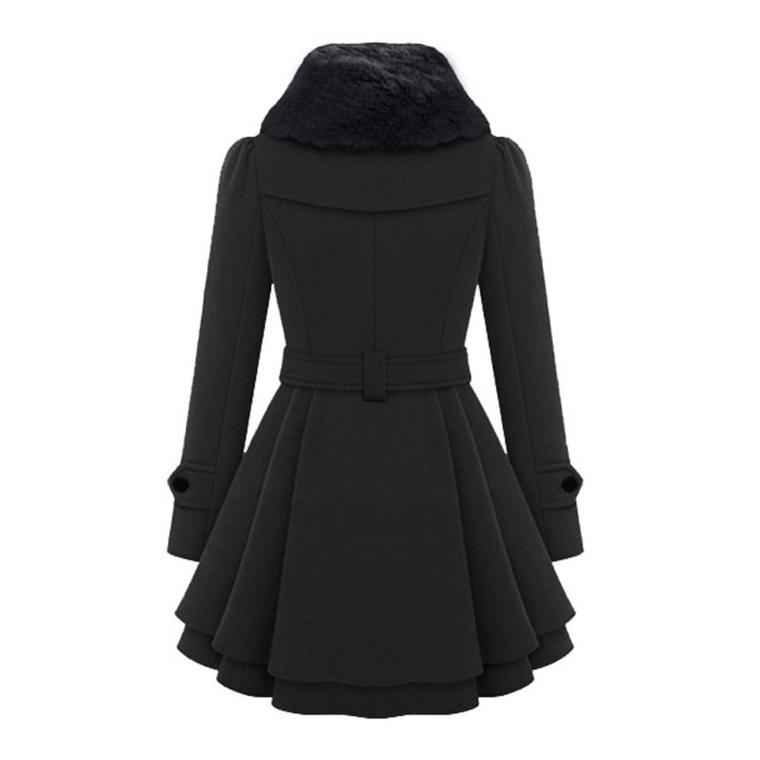 Women’s Winter Coat | Stylish & Cozy | Faux Fur Collar | Polyester & Rayon