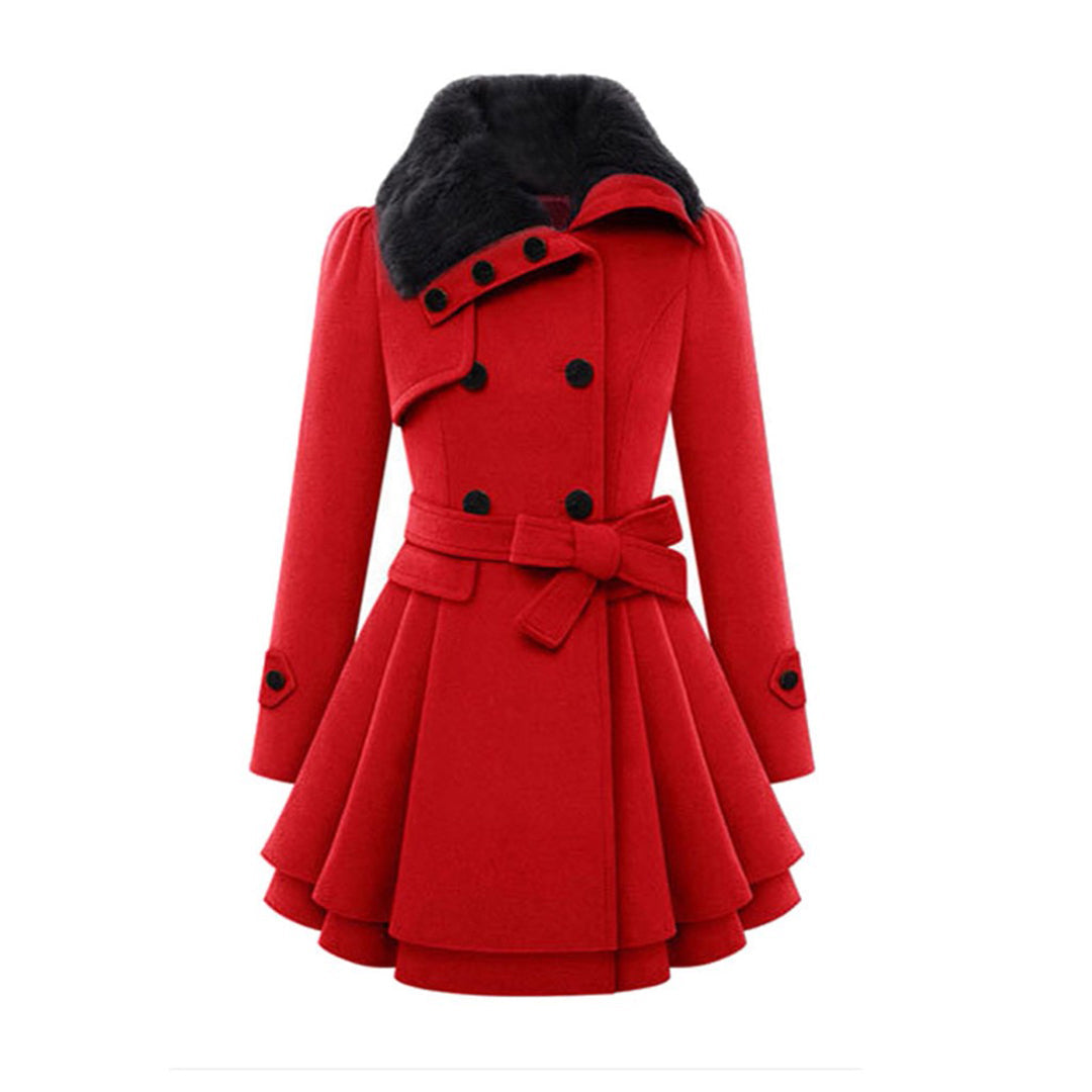 Women’s Winter Coat | Stylish & Cozy | Faux Fur Collar | Polyester & Rayon