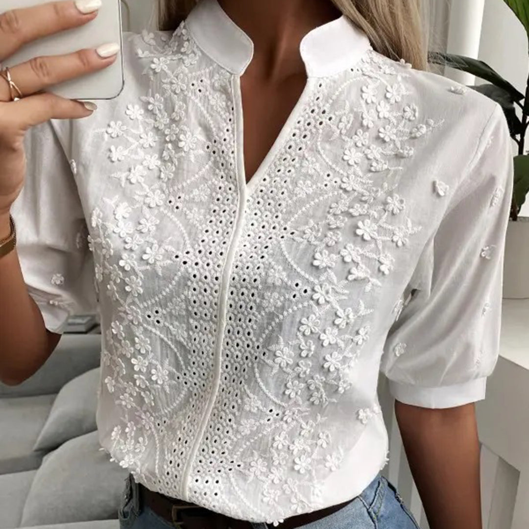 Women’s Fashion Summer Blouse | Elegant & Versatile | Perfect for Work | Polyester