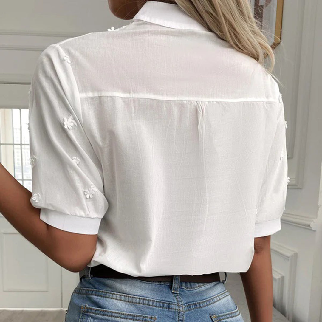 Women’s Fashion Summer Blouse | Elegant & Versatile | Perfect for Work | Polyester