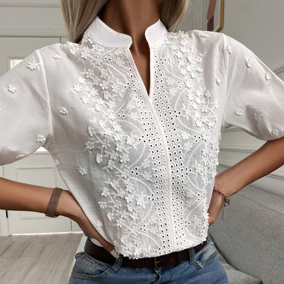 Women’s Fashion Summer Blouse | Elegant & Versatile | Perfect for Work | Polyester