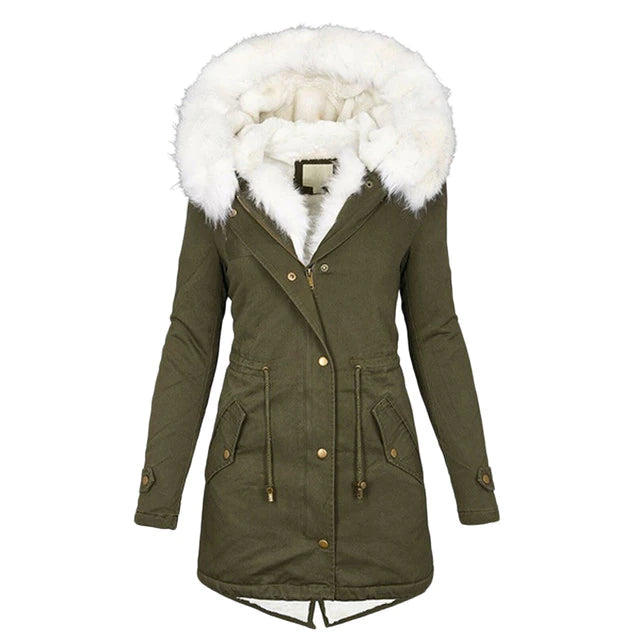 Women’s Long Winter Coat | Warm, Stylish & Waterproof | Polyester