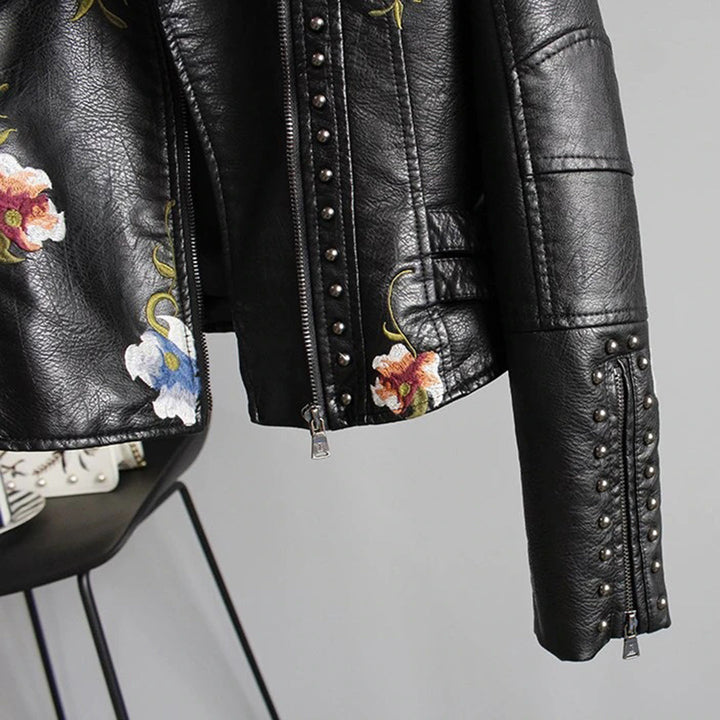 Women’s Leather Jacket | Slim Fit & Timeless Style | Day & Evening Wear | Polyester