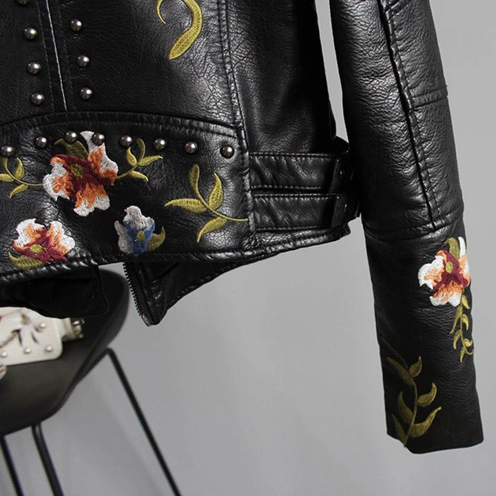 Women’s Leather Jacket | Slim Fit & Timeless Style | Day & Evening Wear | Polyester