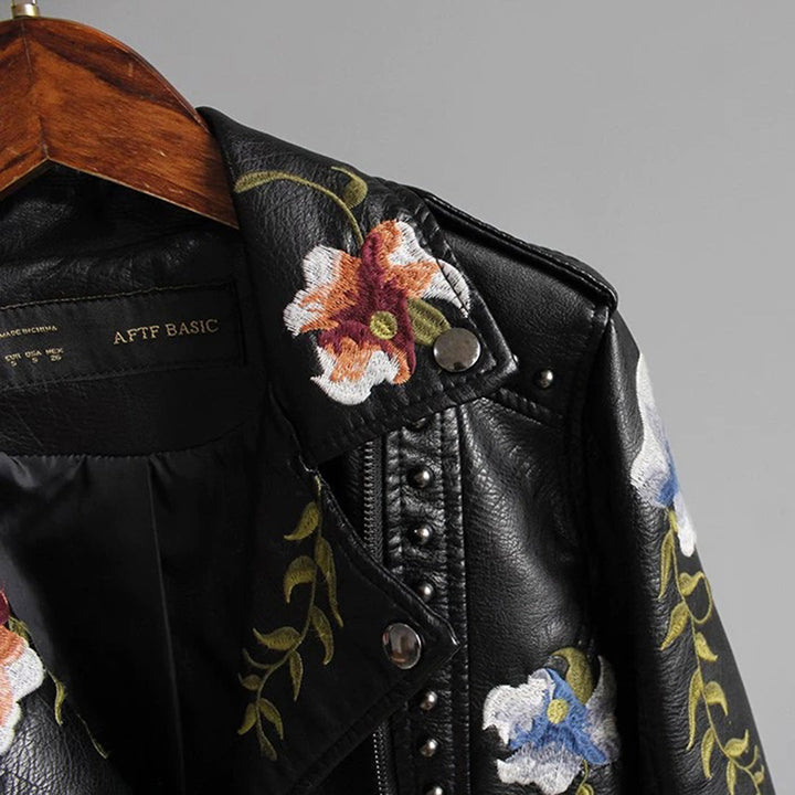 Women’s Leather Jacket | Slim Fit & Timeless Style | Day & Evening Wear | Polyester