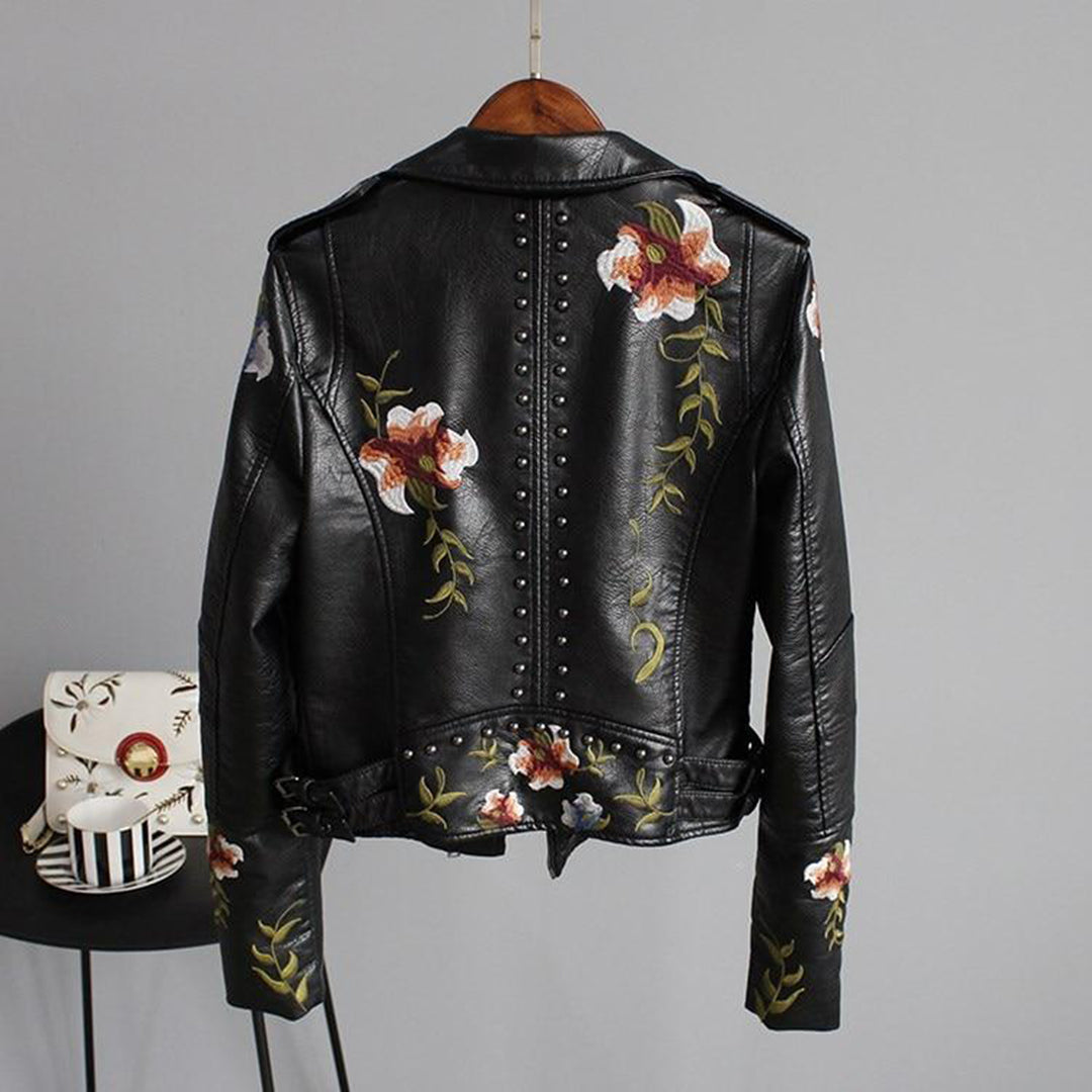 Women’s Leather Jacket | Slim Fit & Timeless Style | Day & Evening Wear | Polyester