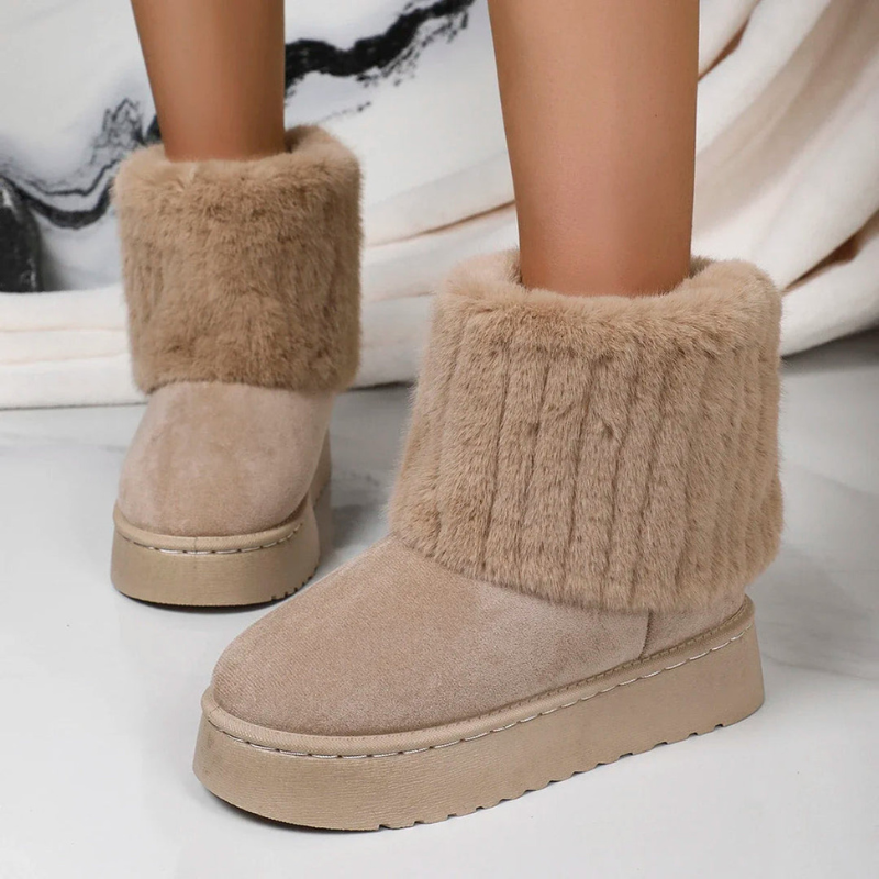 Women’s Warm Snow Boots | Short Ankle Chelsea | Casual Winter Shoes